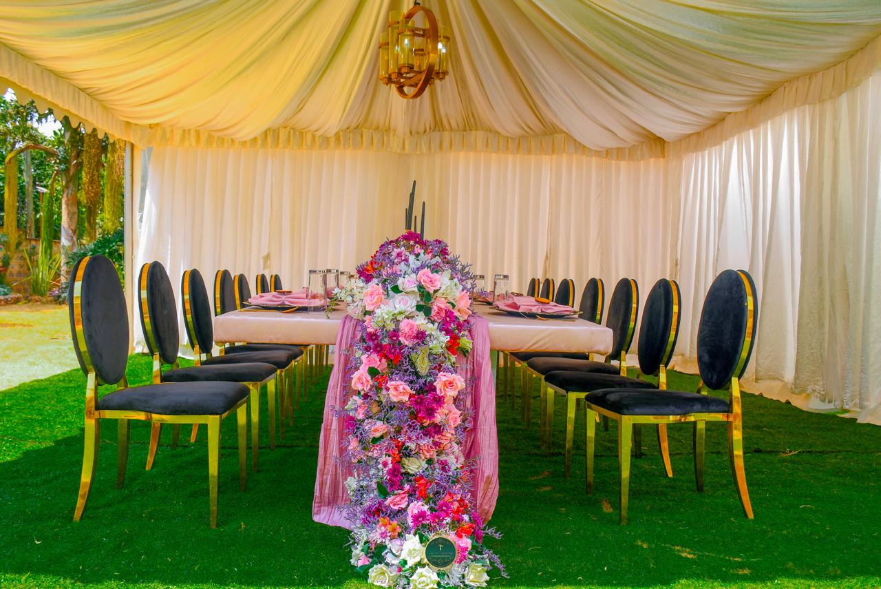 Home Elegant event setup by Tandy Events